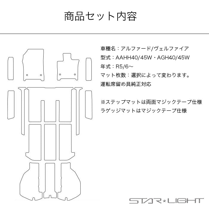 トヨタ アルファード / アルファードハイブリッド 40系 ファインウェーブ フロアマット　運転席1枚/運転席1枚＆助手席1枚/フルセット ハイブリッド対応 アウトドア