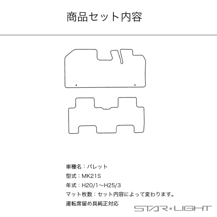 スズキ SUZUKI パレット PALETTE MK21S プレミアムチェック フロアマット STARLIGHT スターライト カーマット