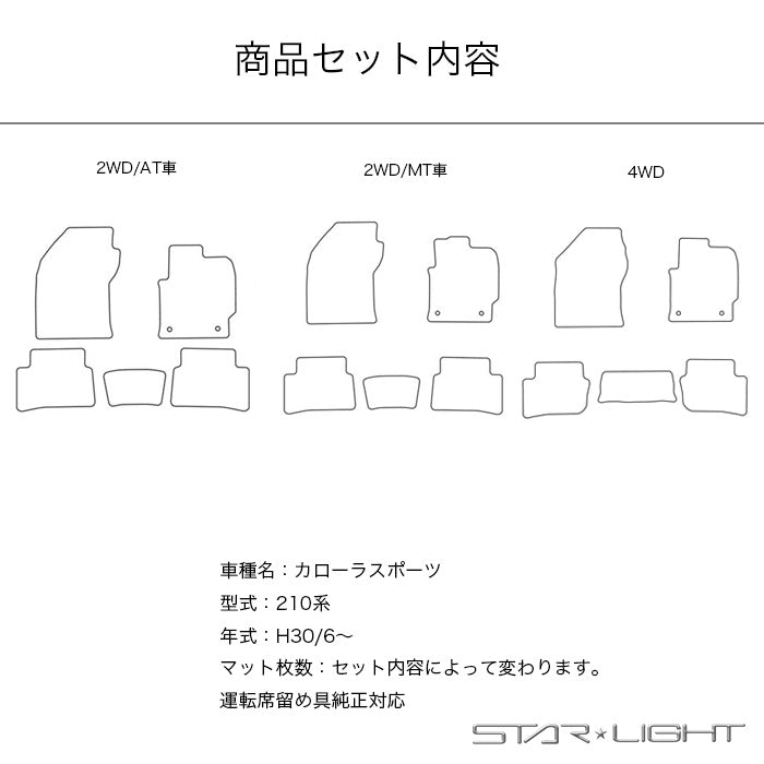 トヨタ カローラスポーツ 210系 カーマット ファインウェーブ フロアマット NRE210H NRE214H ZWE211H